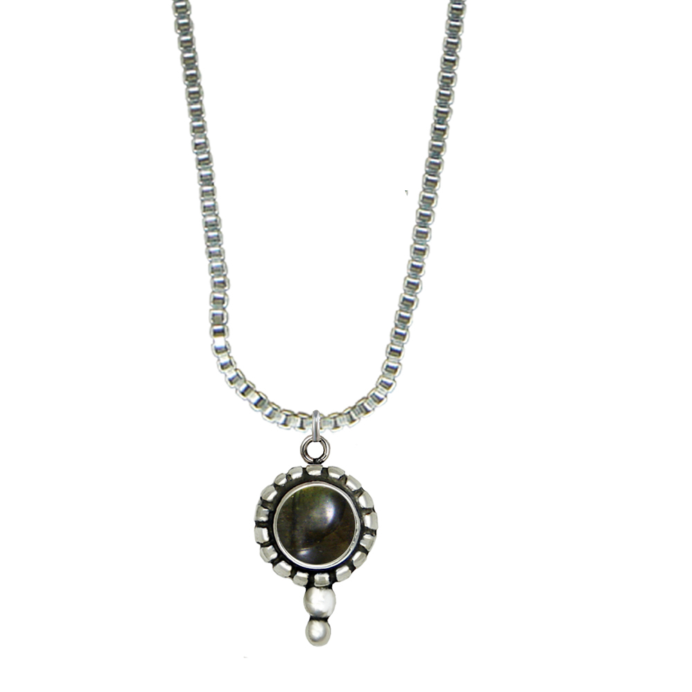 Sterling Silver Little Spectrolite Pendant Necklace